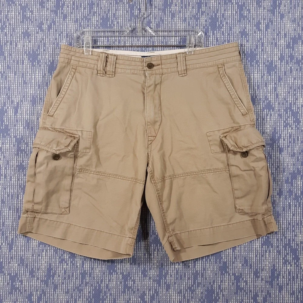 Polo Ralph Lauren Cargo Shorts Mens 38 x 9 Heavyweight Baggy Y2K Utility‎